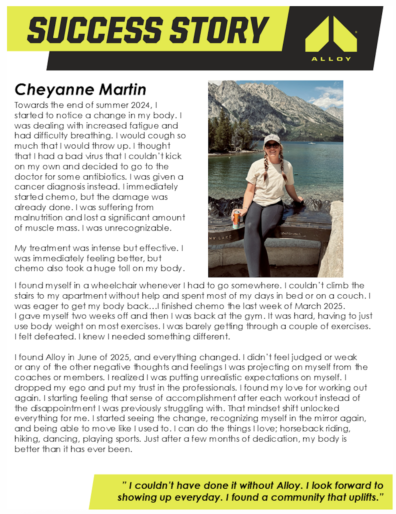 Cheyanne Martin Success Story